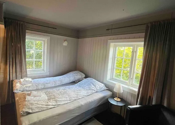 Traditional Norwegian Villa, Bay View And Boat